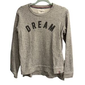 Sol Angeles Size Small Gray Thermal Waffle Weave Sweatshirt DREAM